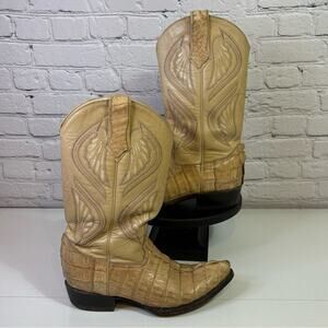 Alligator Cowboy Boots, Original Western Boot Men’s Size 7 Woman’s Size 8 C1